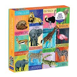 Foto van Painted safari 500 piece family puzzle - puzzel;puzzel (9780735366671)