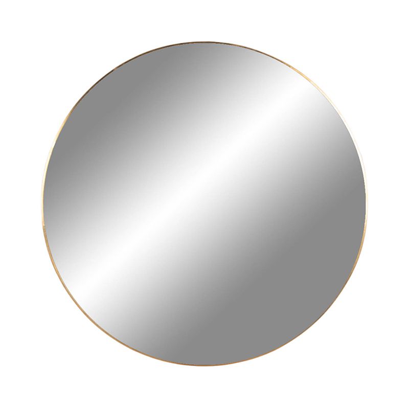 Foto van House nordic spiegel jersey spiegel met messinglook kader ø80 cm