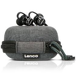 Foto van Sweatproof bluetooth oordopjes inclusief powerbank case lenco epb-160bk zwart-grijs