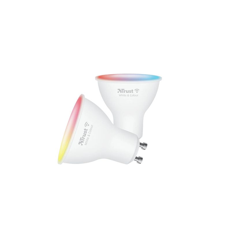 Foto van Trust smart home slimme wifi rgb ledspot gu10 (dubbelpak)