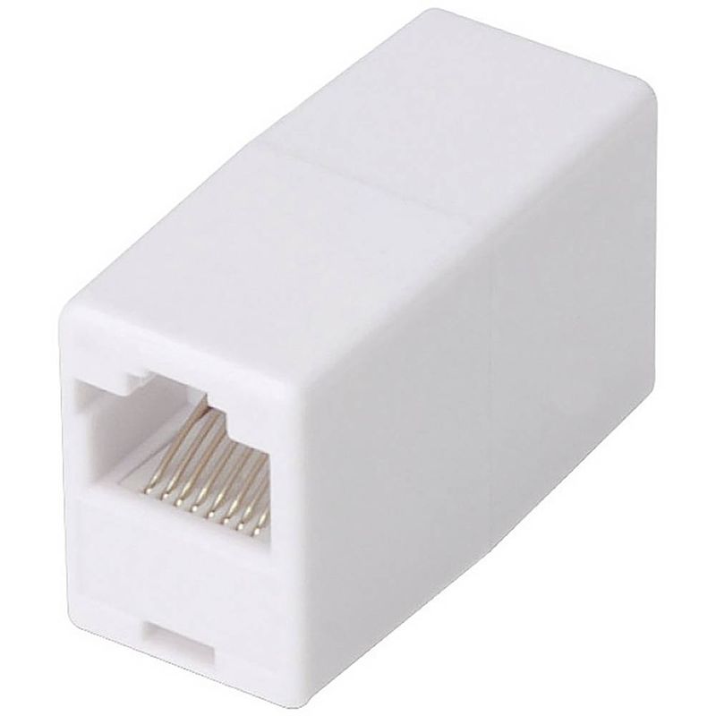 Foto van Digitus rj45 netwerk adapter cat 5, cat 5e [1x rj45-bus - 1x rj45-bus] wit