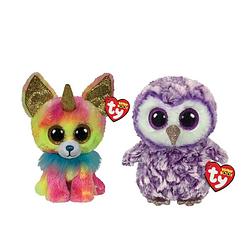 Foto van Ty - knuffel - beanie boo's - yips chihuahua & moonlight owl