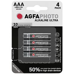 Foto van Agfaphoto aaa batterij (potlood) ultra lr03 alkaline 1.5 v 4 stuk(s)