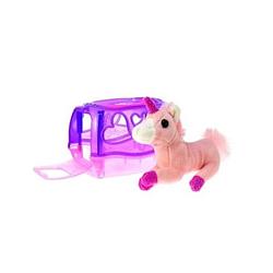 Foto van Toi-toys pluchen eenhoorn in draagkoffertje 14 cm roze