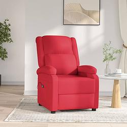 Foto van Vidaxl fauteuil verstelbaar elektrisch kunstleer rood