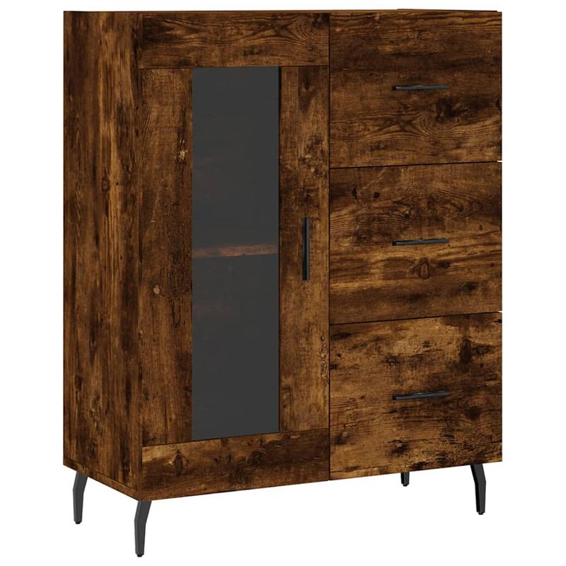 Foto van Vidaxl dressoir 69,5x34x90 cm bewerkt hout gerookt eikenkleurig