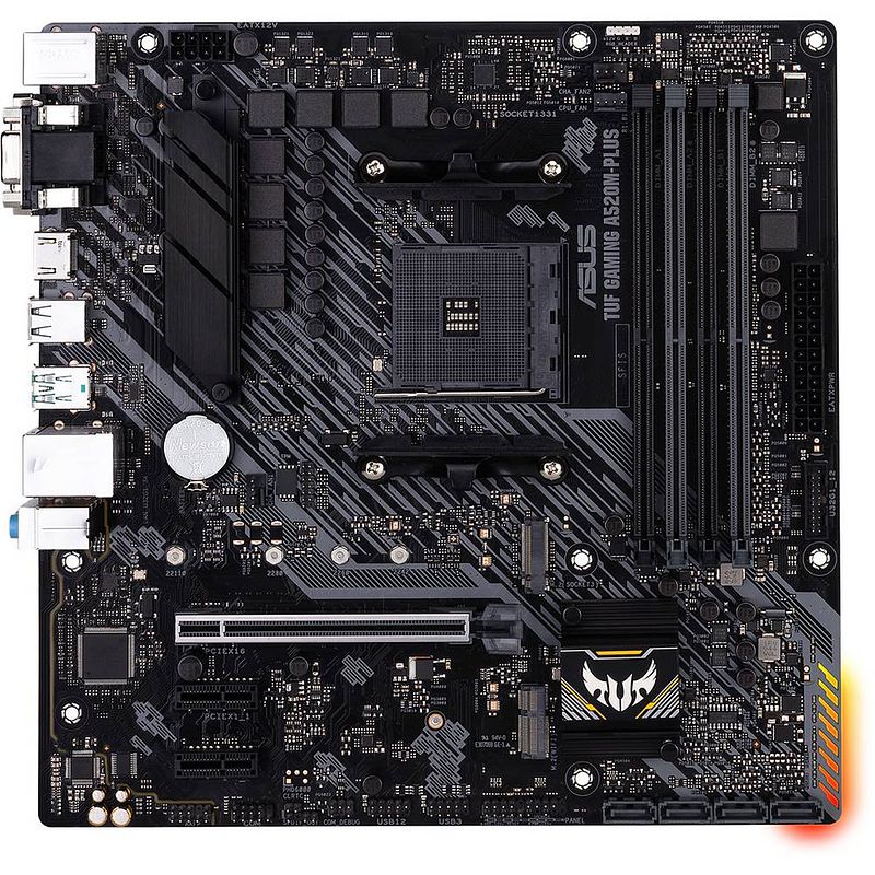 Foto van Asus tuf gaming a520m-plus moederbord socket amd am4 vormfactor micro-atx