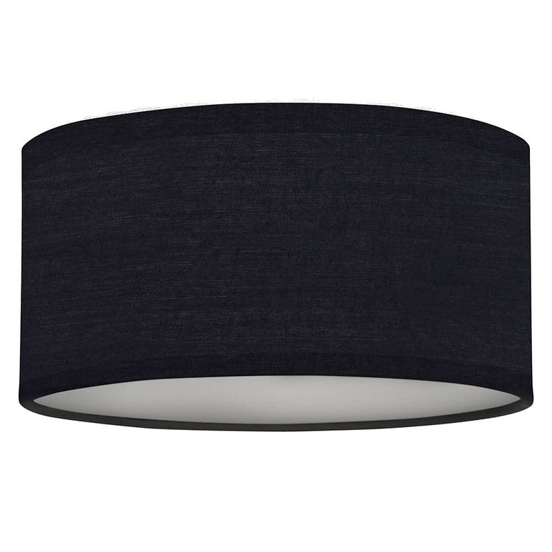 Foto van Smartwares plafondlamp mia 20 cm 1x e14 staal/textiel zwart