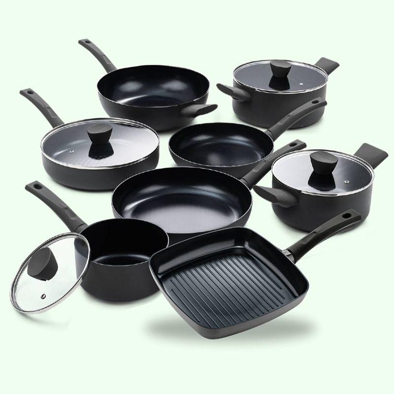 Foto van Isenvi avon chef culinair set - pannenset 9 delig - ergo grepen