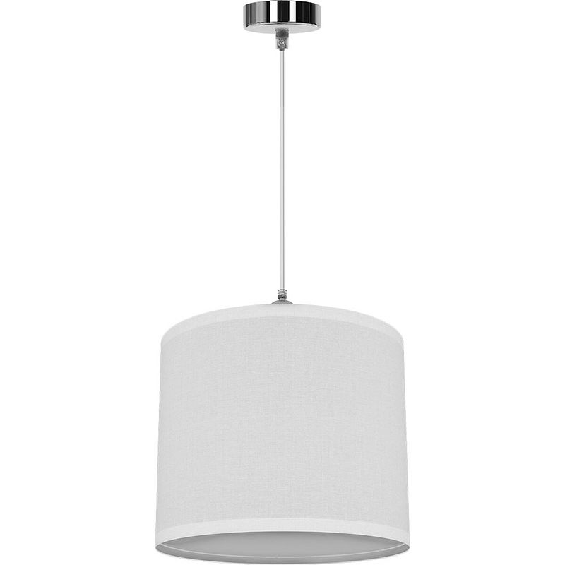 Foto van Led hanglamp - hangverlichting - aigi utra - e27 fitting - rond - mat wit - kunststof