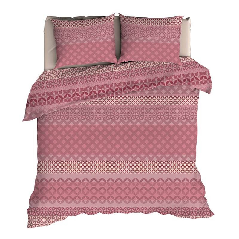 Foto van Romanette sapporo flanel dekbedovertrek - 2-persoons (200x200/220 cm + 2 slopen) - flanel - rose