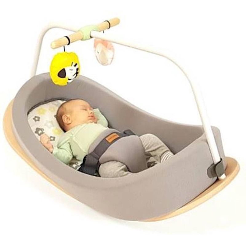 Foto van Mamatoyz babygym loop 3-in-1 junior 90 cm katoen/hout grijs