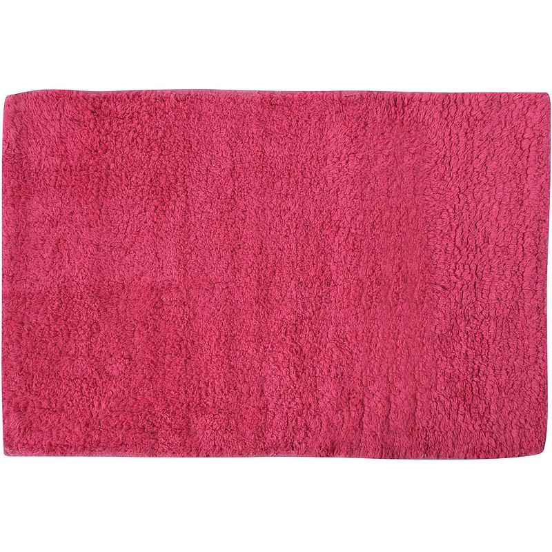 Foto van Msv badkamerkleedje/badmat voor op de vloer - fuchsia roze - 45 x 70 cm - badmatjes