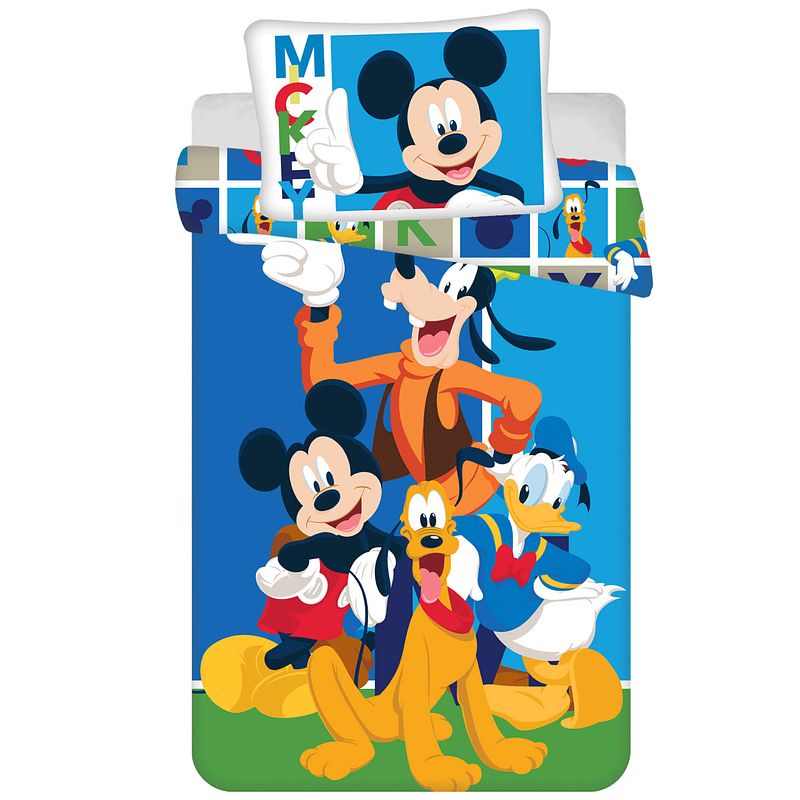 Foto van Disney mickey mouse baby dekbedovertrek, funny - 100 x 135 cm - katoen