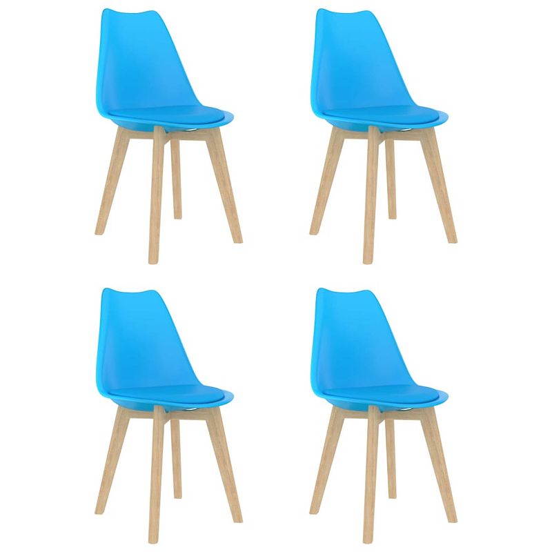 Foto van Vidaxl eetkamerstoelen 4 st kunststof blauw