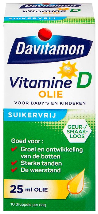 Foto van Davitamon vitamine d olie voor baby's en kinderen 25ml bij jumbo