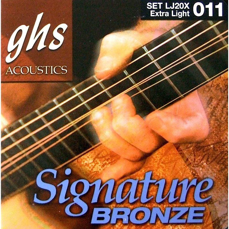 Foto van Ghs lj20x laurence juber signature bronze extra light snarenset