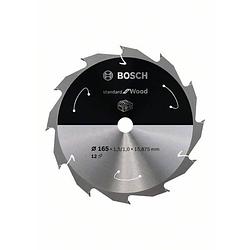 Foto van Bosch accessories bosch 2608837680 cirkelzaagblad 165 x 15.875 mm aantal tanden: 12 1 stuk(s)