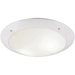 Foto van Led plafondlamp - badkamerlamp - trion camiro - opbouw rond - waterdicht ip54 - e27 fitting - 2-lichts - mat wit -