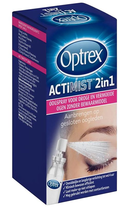 Foto van Optrex actimist 2-in-1 droge en vermoeide ogen oogspray