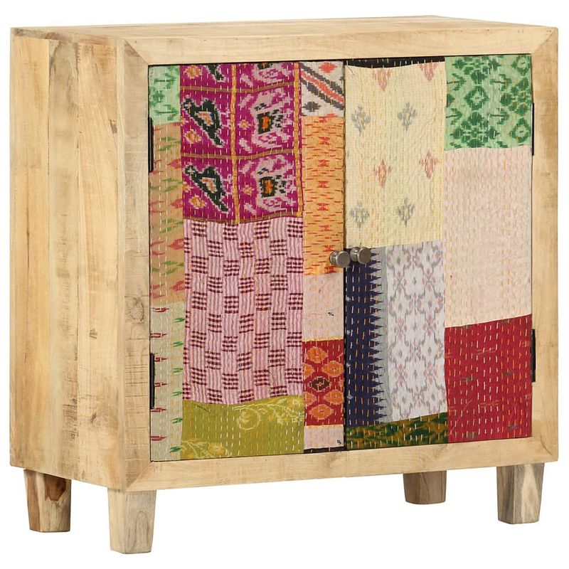 Foto van Vidaxl dressoir met patchwork 70x35x75 cm massief mangohout