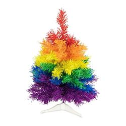 Foto van R en w kunst kerstboom klein - regenboog kleuren - h45 cma?æ?a¢a?¬a¡a?a??a?a - kunststof - kunstkerstboom