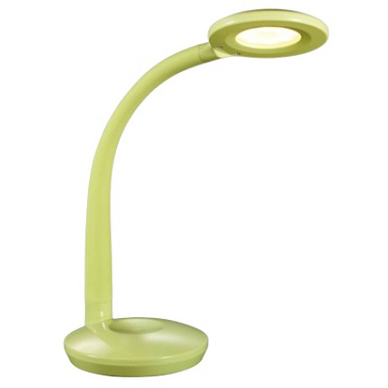 Foto van Led bureaulamp - tafelverlichting - trion kori - 3w - warm wit 3000k - dimbaar - rond - mat groen - kunststof