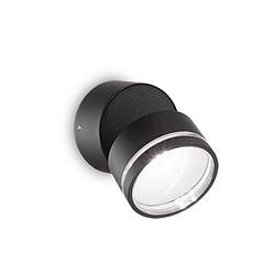 Foto van Ideal lux - omega round - wandlamp - metaal - led - zwart