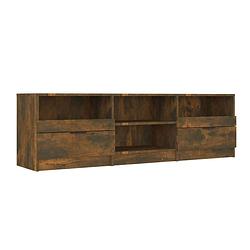 Foto van The living store tv-meubel industrieel - 150x33.5x45 cm - gerookt eiken