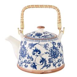 Foto van Clayre & eef blauwe theepot 18*14*12 cm / 700 ml 6cete0004