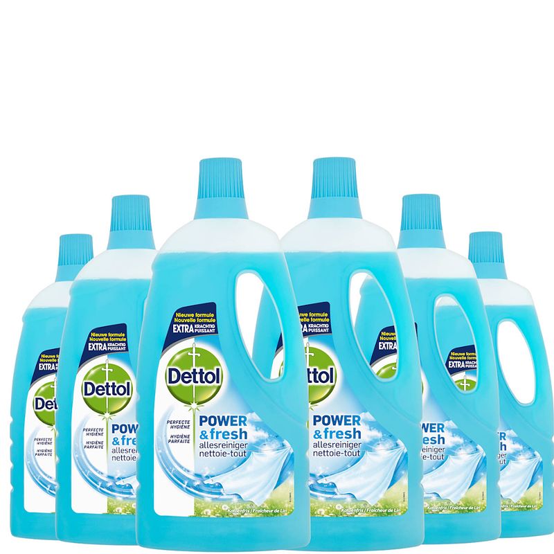 Foto van Dettol allesreiniger power & fresh - katoenfris - 1l x6