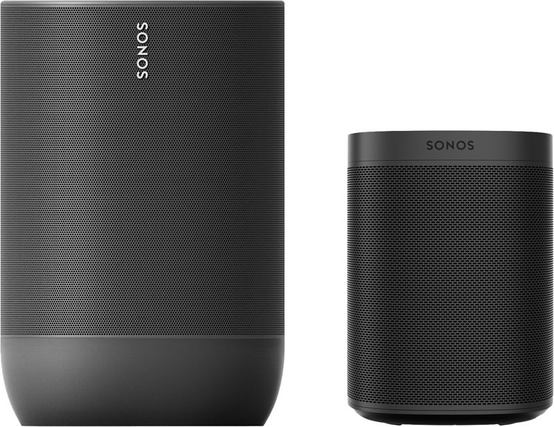 Foto van Sonos move zwart + sonos one sl zwart