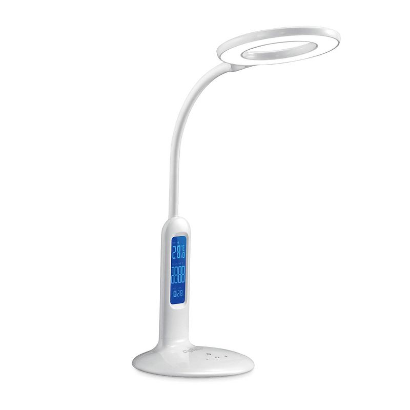 Foto van Aigostar ivy - led bureaulamp met kalender - wit