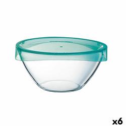 Foto van Saladekom luminarc keep'sn lagon transparant met deksel glas (23 cm) (6 stuks)