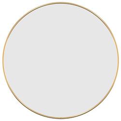 Foto van The living store wandspiegel - goud - 50 cm diameter - glas en pvc