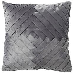 Foto van Dutch decor philly - sierkussen velvet charcoal grey 45x45 cm - grijs - grijs