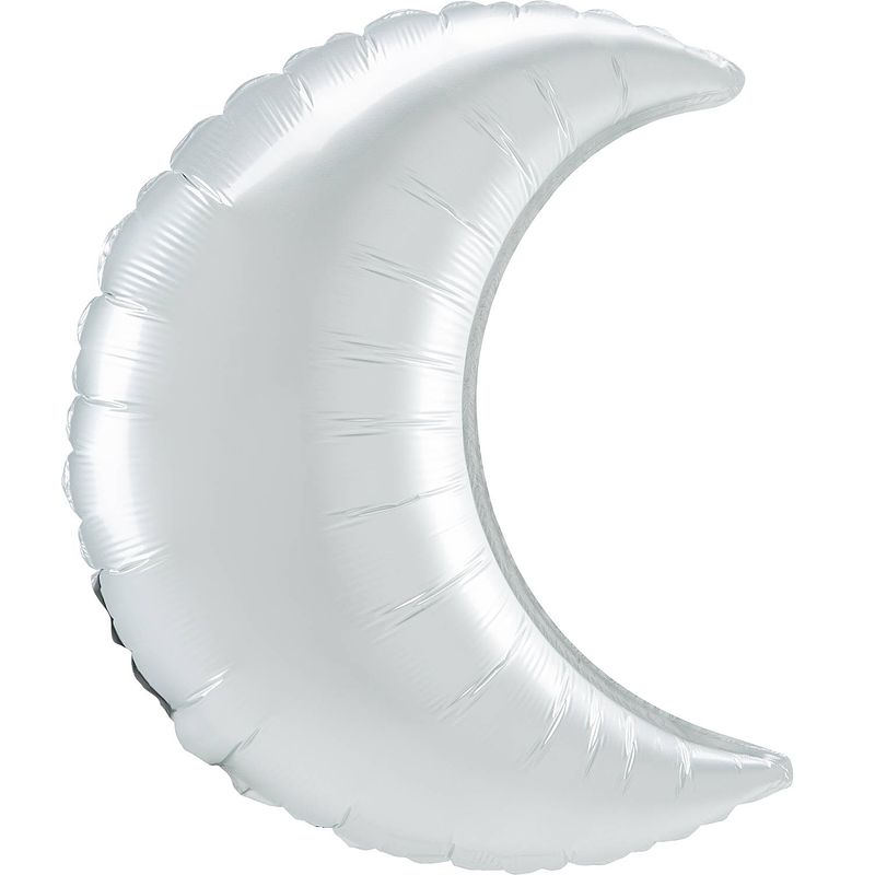 Foto van Amscan folieballon supershape satin crescent 89 cm wit