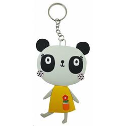 Foto van Lemon ribbon sleutelhanger panda junior 10,5 cm pvc zwart/wit