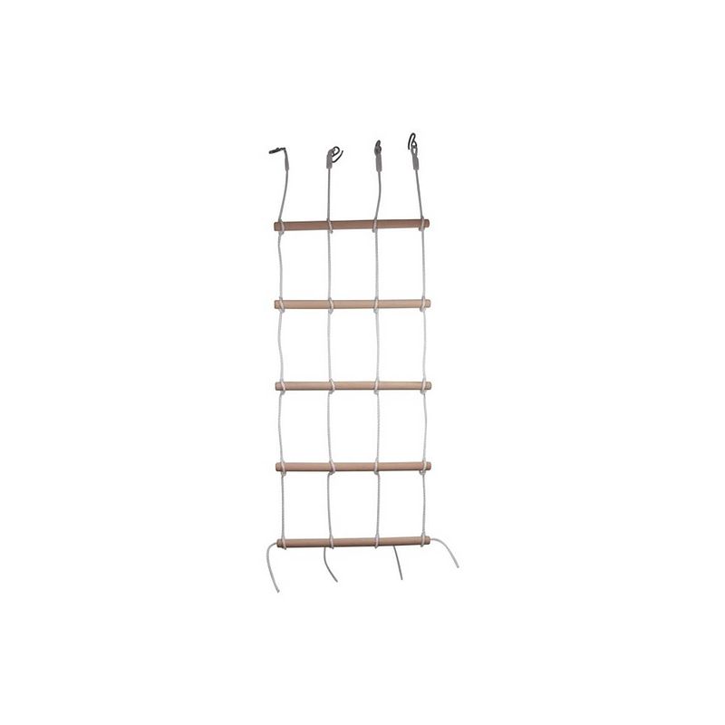 Foto van Small foot touwladder: houten klimwand 4 x 68 x 200 cm