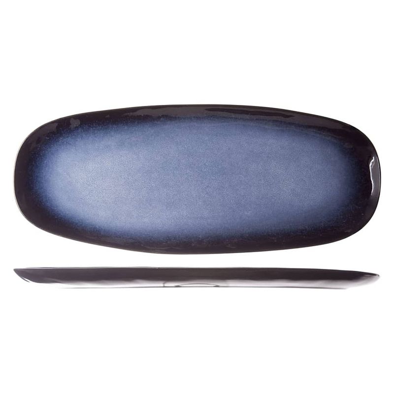 Foto van Cosy & trendy bord sapphire 4 st lang 36,5x15 cm saffierblauw