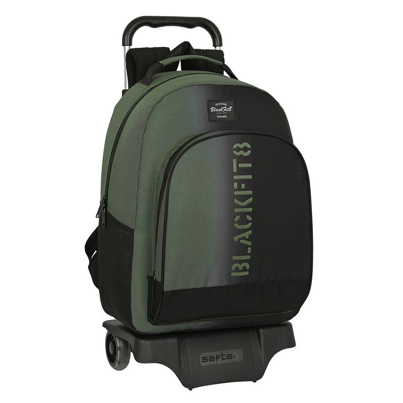 Foto van Schoolrugzak met wielen blackfit8 gradient zwart militair groen (32 x 42 x 15 cm)