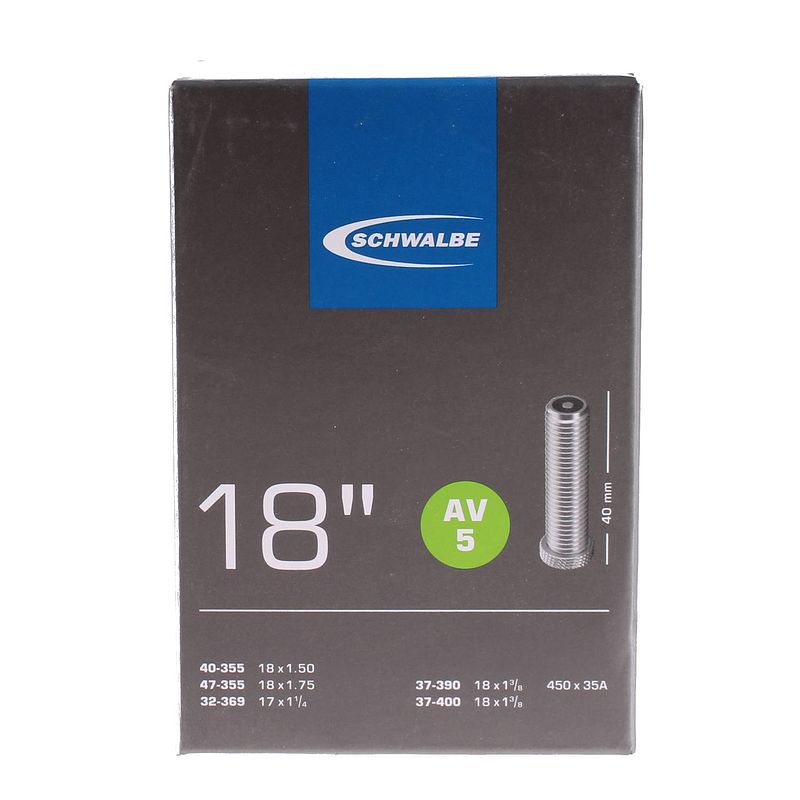 Foto van Schwalbe binnenband av5 18 inch (40/47-355) av 40 mm