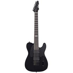 Foto van Esp e-ii t-b7 baritone black satin 7-snarige elektrische gitaar met koffer