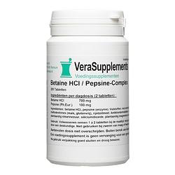 Foto van Verasupplements betaine-hcl / pepsine-complex tabletten
