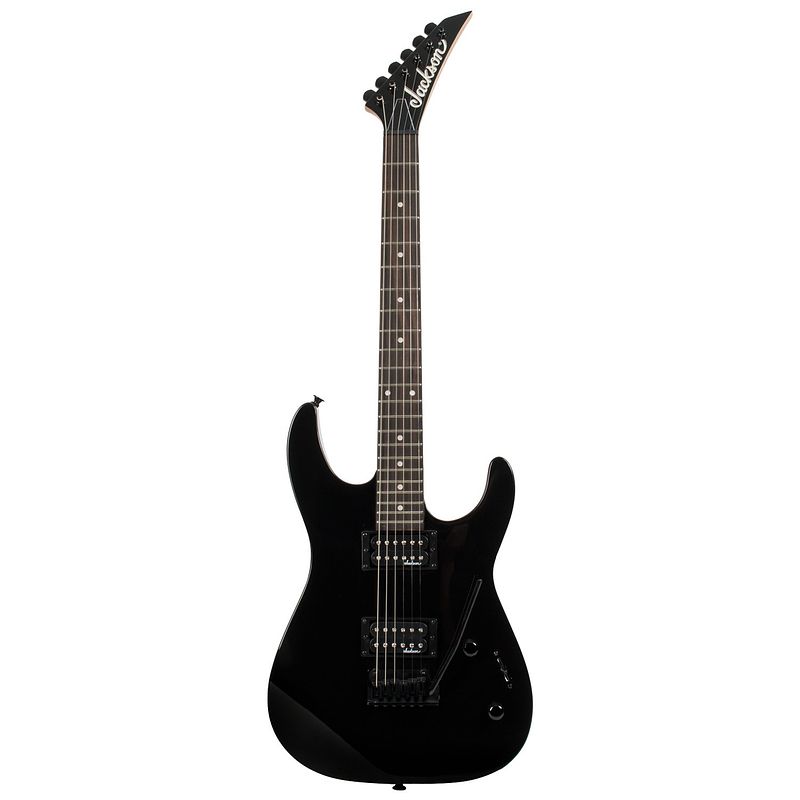 Foto van Jackson js11 dinky gloss black elektrische gitaar