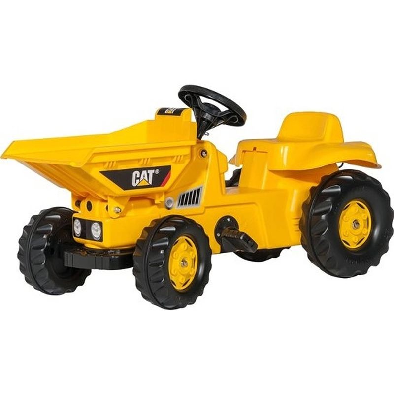 Foto van Rolly toys traptractor rollykid dumper cat junior geel