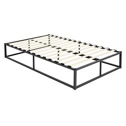 Foto van Ml-design metalen bed zwart, 200x120 cm, gemaakt van stalen frame