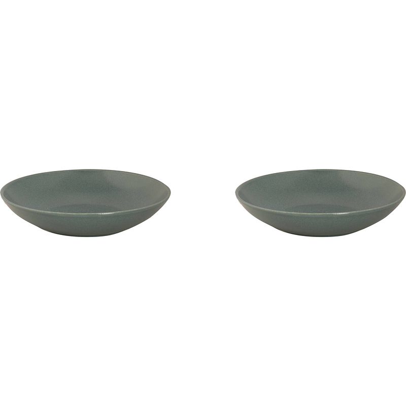 Foto van Mammoet bord diep spirit 21.5 cm groen stoneware 2 stuk(s)