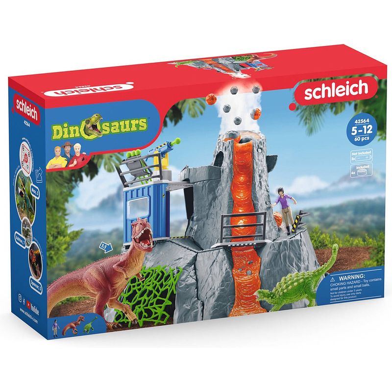 Foto van Schleich dinosaurs - volcano expedition base camp 42564