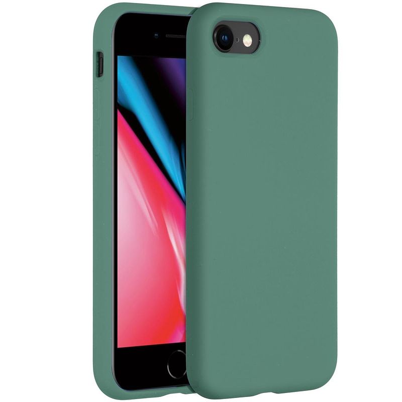 Foto van Accezz liquid silicone voor apple iphone se (2022 / 2020) / 8 / 7 telefoonhoesje groen